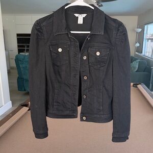 WHBM Black Jean Jacket